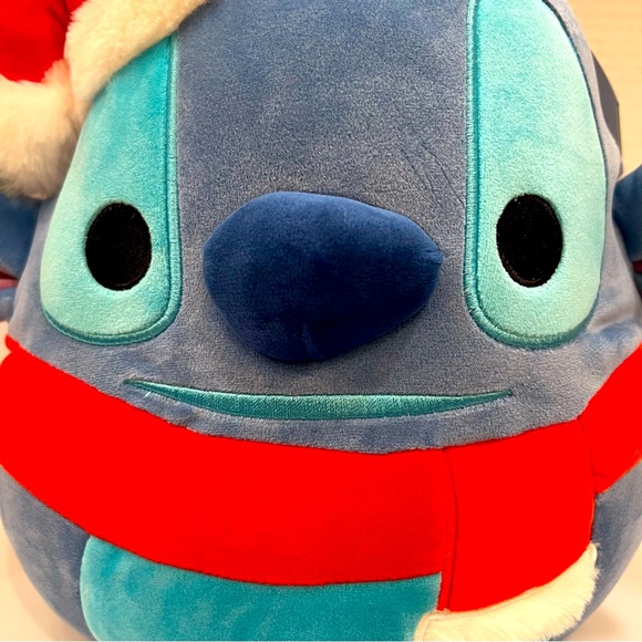 Squishmallows Disney Holiday Christmas Stitch Wearing Santa Hat - Picture 2 of 7